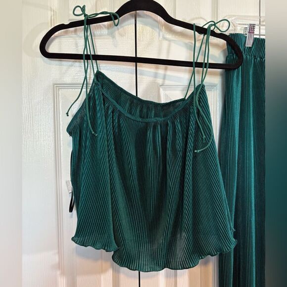 SHEIN Teal 2 piece Pantsuit - Picture 2 of 4